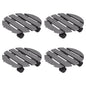 Suportes com rodas para plantas 4 unidades cinzento WPC 30x30x7,5 cm