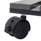 Soportes con ruedas para plantas 4 uds gris WPC 30x30x7,5 cm