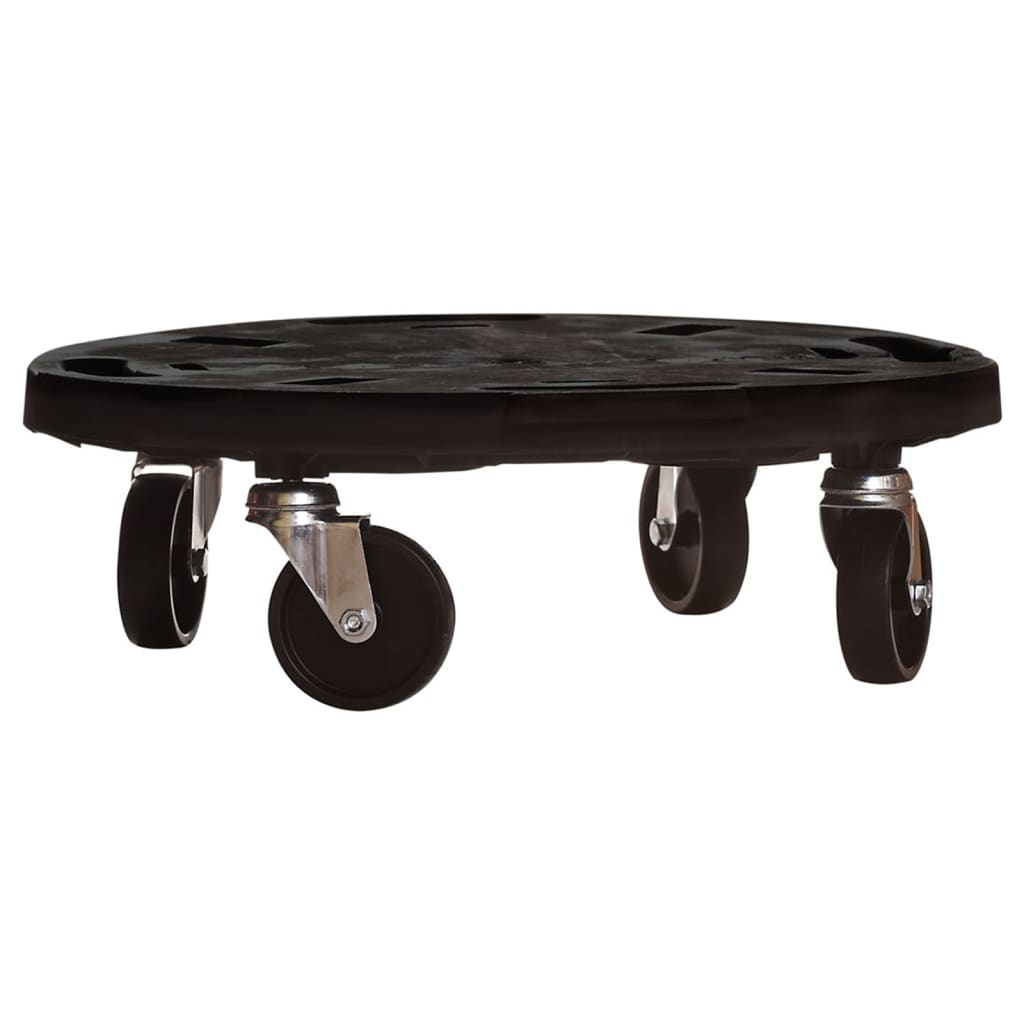 Soporte con ruedas para plantas 2 uds negro diámetro 40cm 275kg