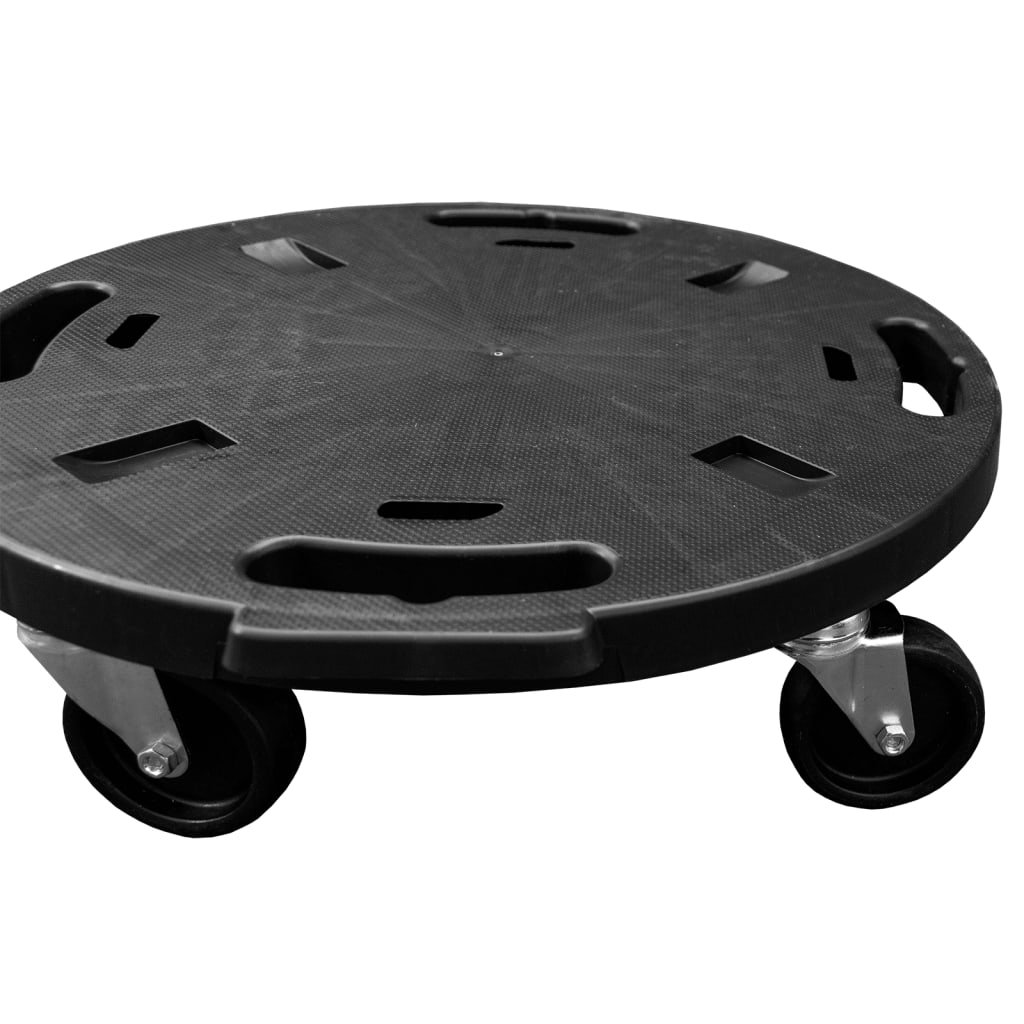 Soporte con ruedas para plantas 2 uds negro diámetro 40cm 275kg