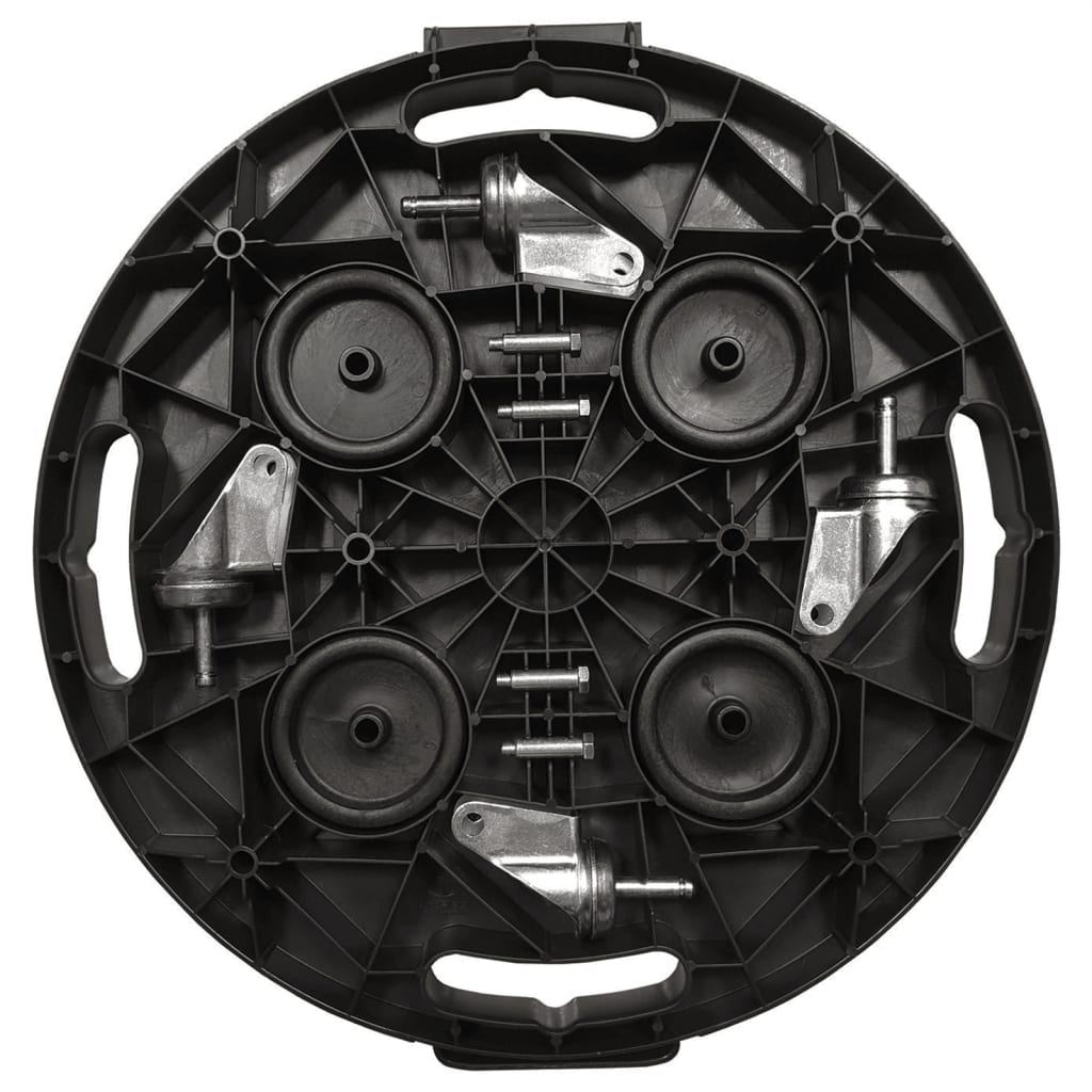 Soporte con ruedas para plantas 2 uds negro diámetro 40cm 275kg