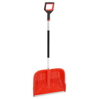Pala de nieve con mango extensible lámina de acero negro 66 cm