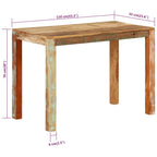 Mesa de comedor madera maciza reciclada 110x55x76 cm