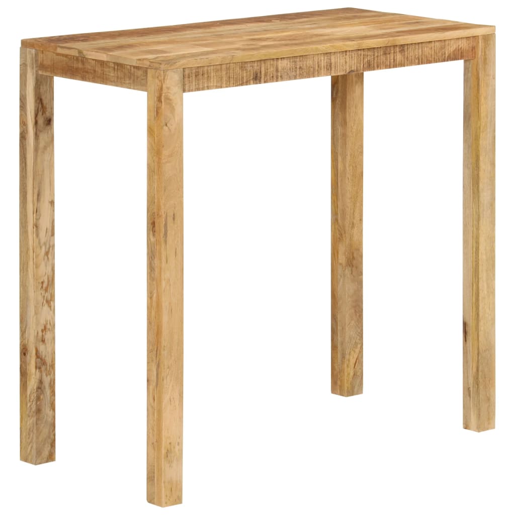 Mesa alta de bar madera maciza de mango 112x55x108 cm
