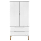 Armario MOLDE madera maciza de pino blanco 90x55x175 cm