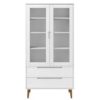 Mueble vitrina MOLDE madera maciza de pino blanco 90x35x175 cm