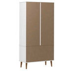Mueble vitrina MOLDE madera maciza de pino blanco 90x35x175 cm