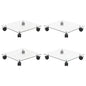 Soportes ruedas plantas 4 uds cuadrado vidrio templado 35x35 cm