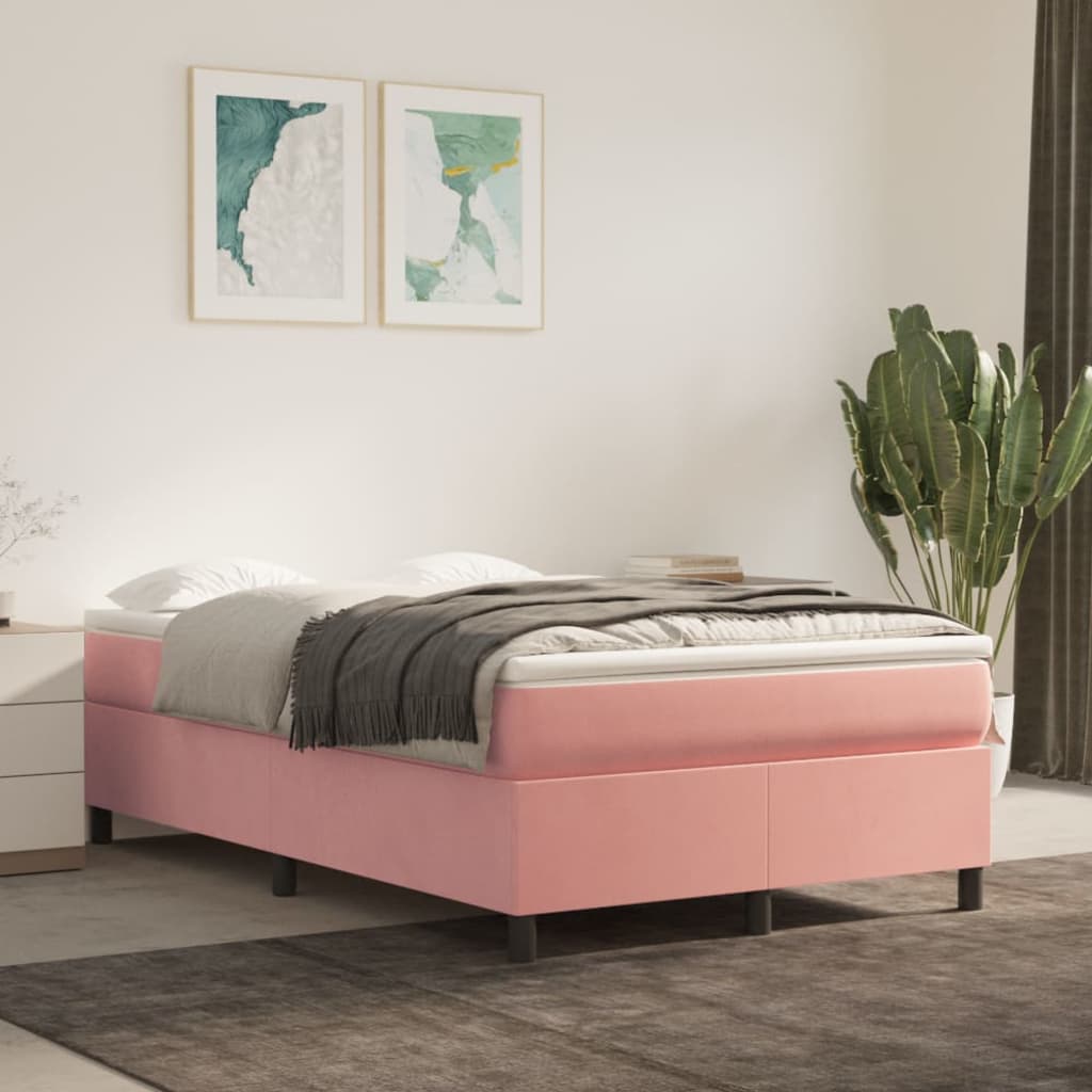 Cama box spring con colchón cuero sintético blanco 100x200 cm
