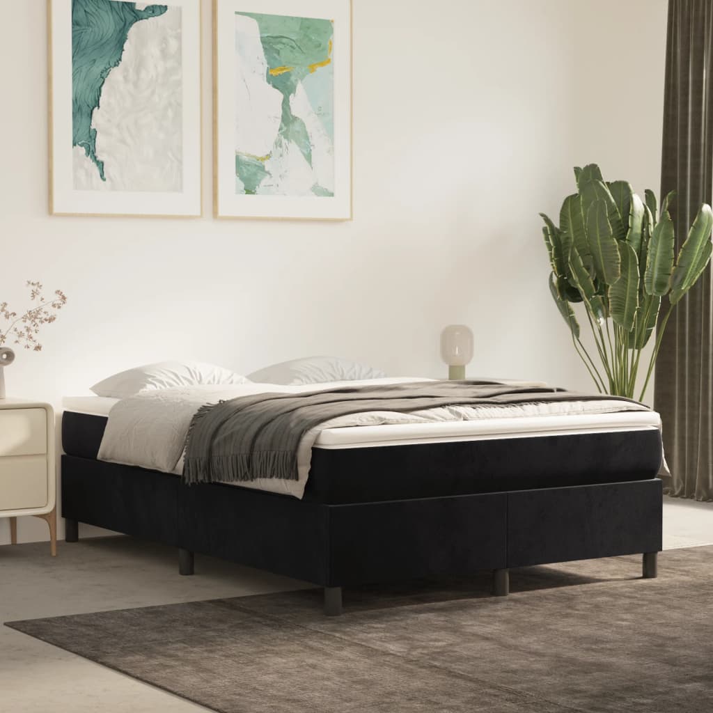 Cama box spring con colchón cuero sintético blanco 100x200 cm