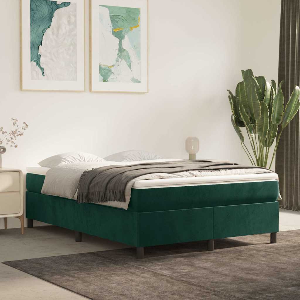 Cama box spring con colchón cuero sintético blanco 100x200 cm