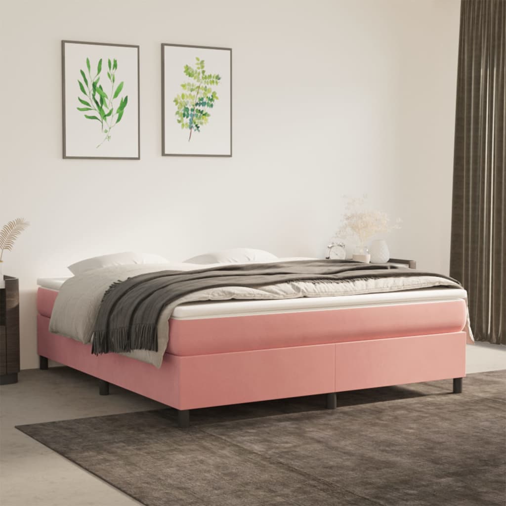 Cama box spring con colchón cuero sintético blanco 100x200 cm