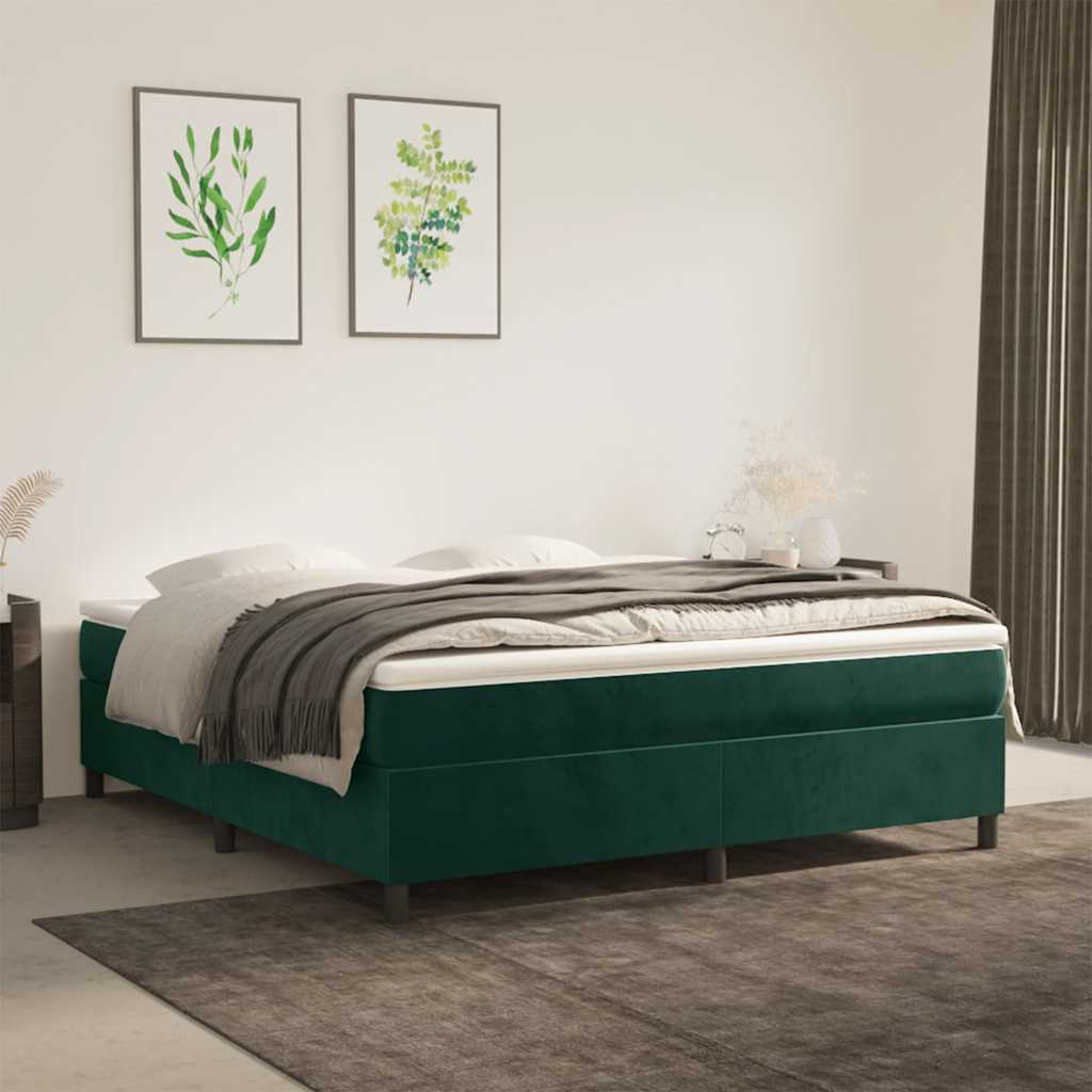 Cama box spring con colchón cuero sintético blanco 100x200 cm