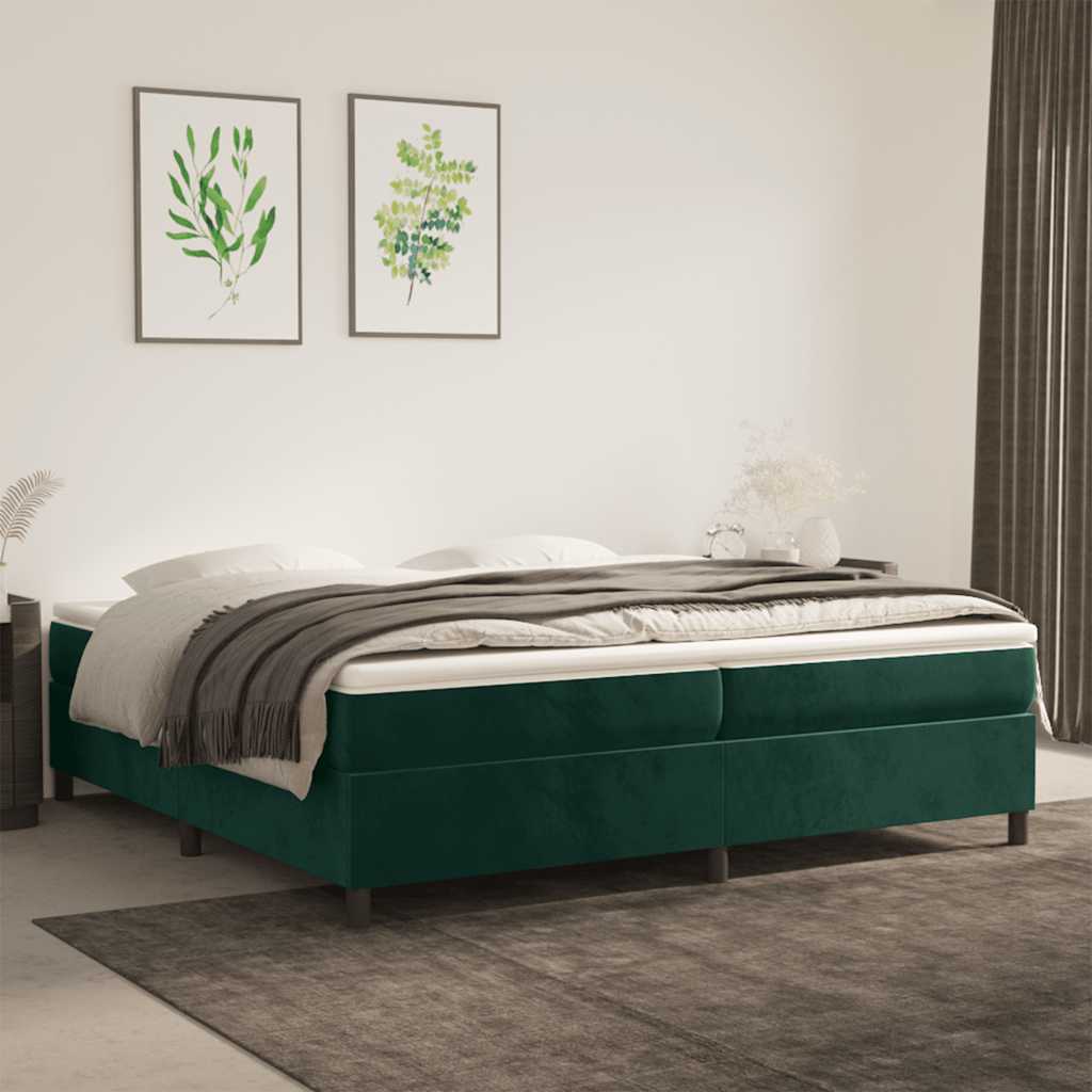 Cama box spring con colchón cuero sintético blanco 100x200 cm