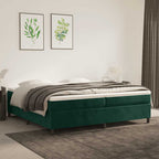 Cama box spring con colchón cuero sintético blanco 100x200 cm