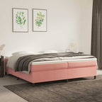 Cama box spring con colchón cuero sintético blanco 100x200 cm