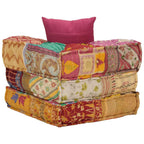 Puf modular con cojín de tela Patchwork