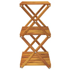 Estantería plegable 3 alturas madera acacia marrón 43x31x63 cm
