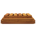 Estantería plegable 3 alturas madera acacia marrón 43x31x63 cm