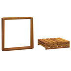 Estantería plegable 3 alturas madera acacia marrón 43x31x63 cm