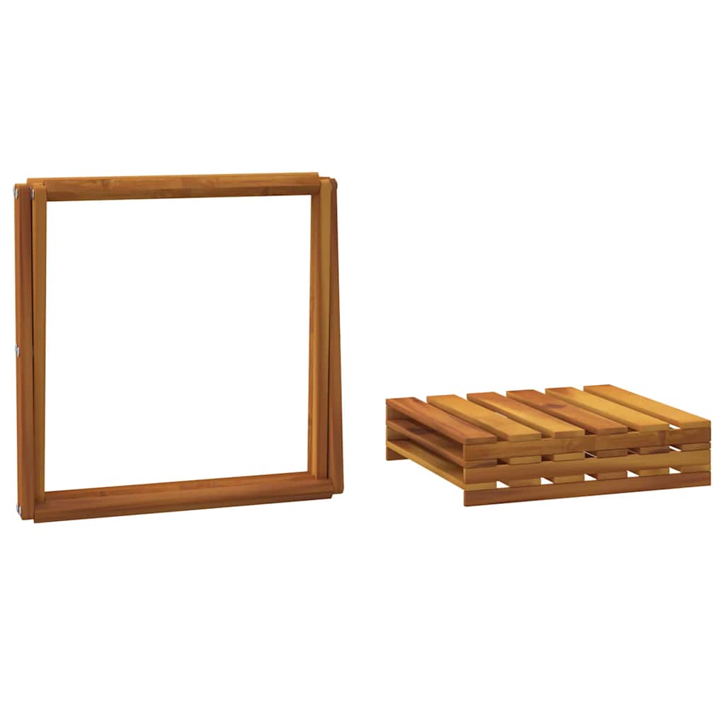 Estantería plegable 3 alturas madera acacia marrón 43x31x63 cm