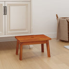 Taburete de madera maciza de acacia 38x26x22 cm