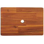 Taburete de madera maciza de acacia 38x26x22 cm