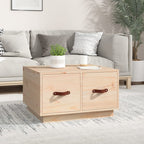 Mesa de centro de madera maciza de pino 110x55x45 cm