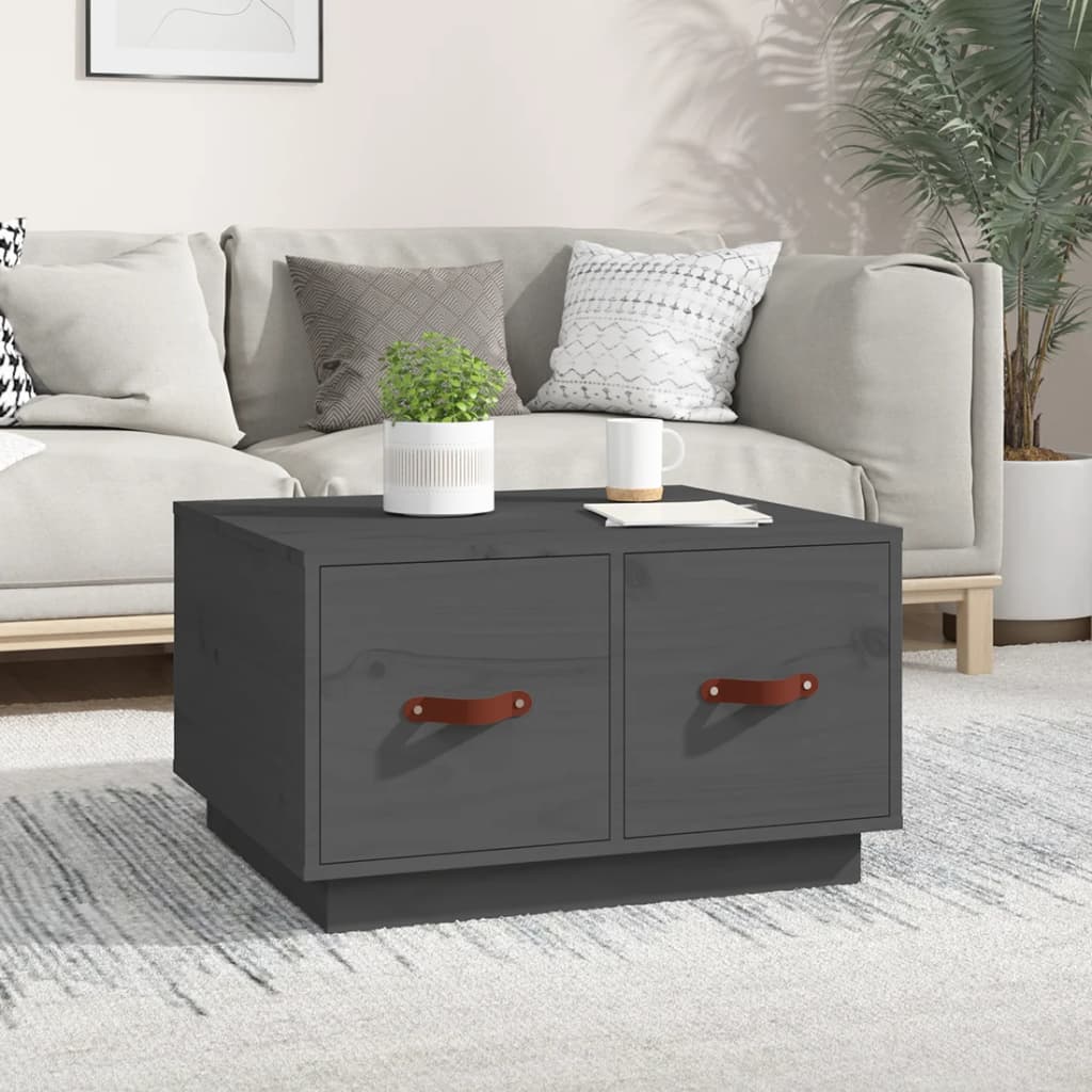 Mesa de centro de madera maciza de pino 110x55x45 cm