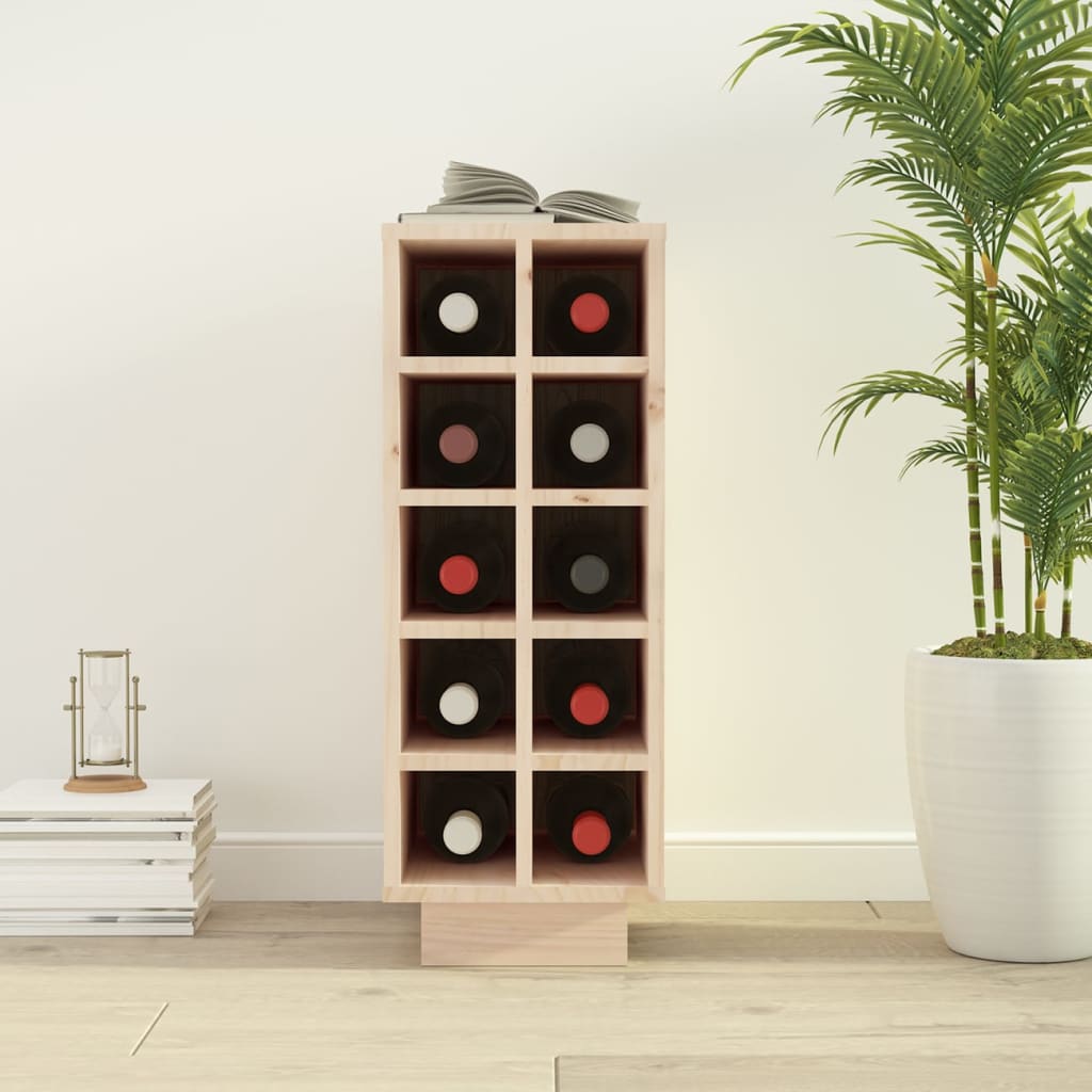 Botellero madera maciza de pino 23x34x61 cm