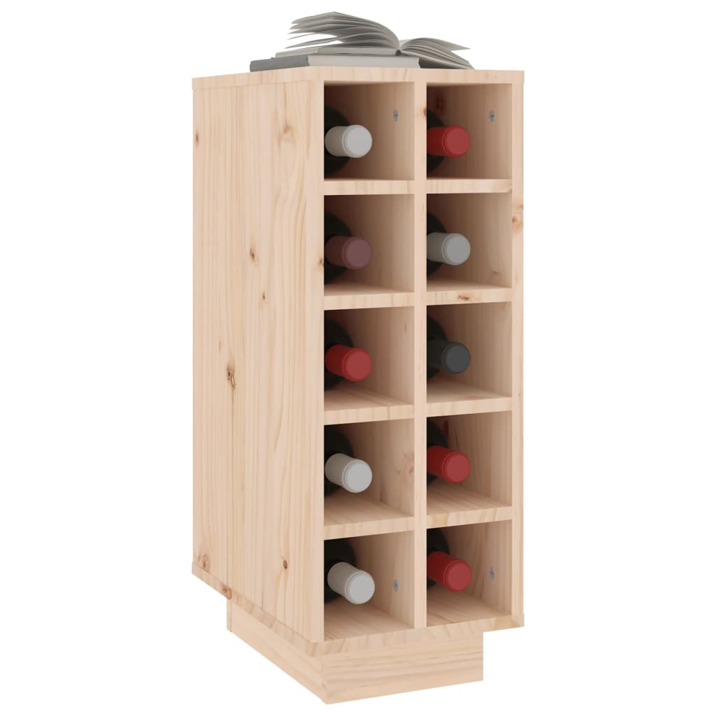 Botellero madera maciza de pino 23x34x61 cm