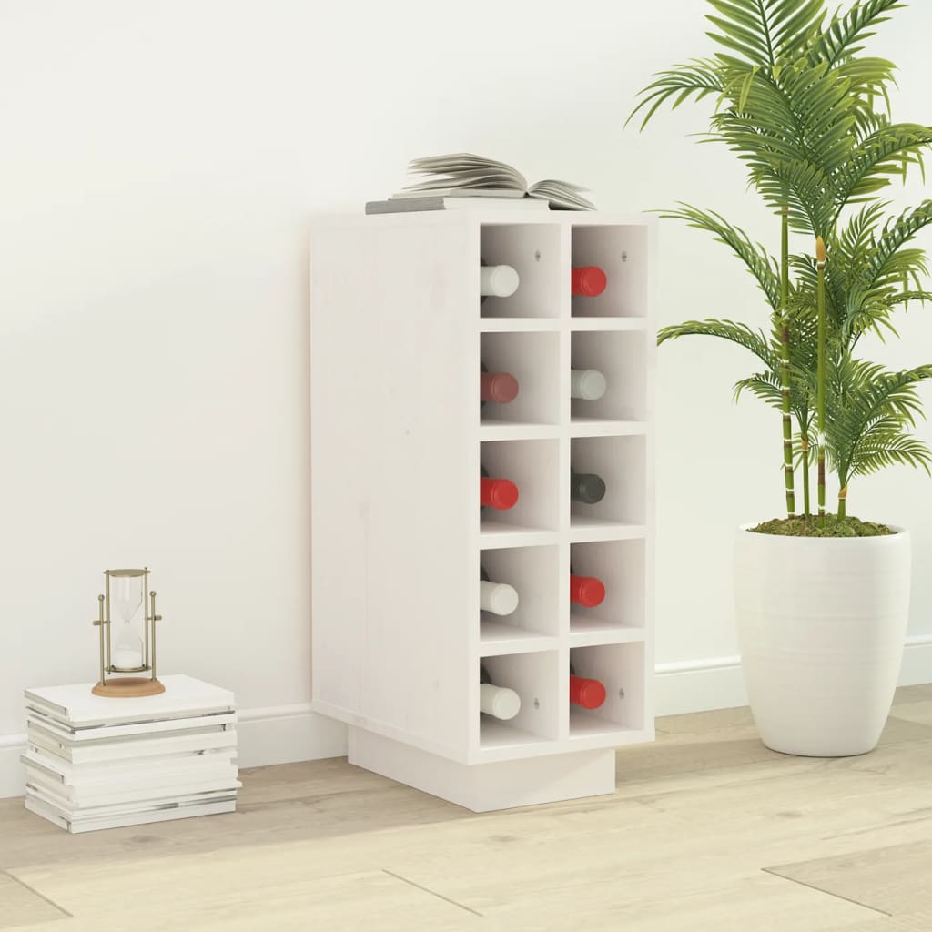 Botellero madera maciza de pino 23x34x61 cm