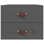 Mesitas de noche de pared 2 uds gris 50x36x40 cm
