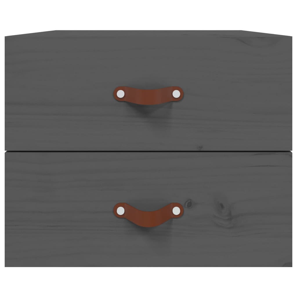 Mesitas de noche de pared 2 uds gris 50x36x40 cm