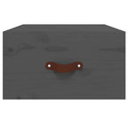 Mesita de noche de pared 2 uds gris 40x29,5x22 cm