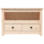 Mueble de TV de madera maciza de pino 79x35x52 cm