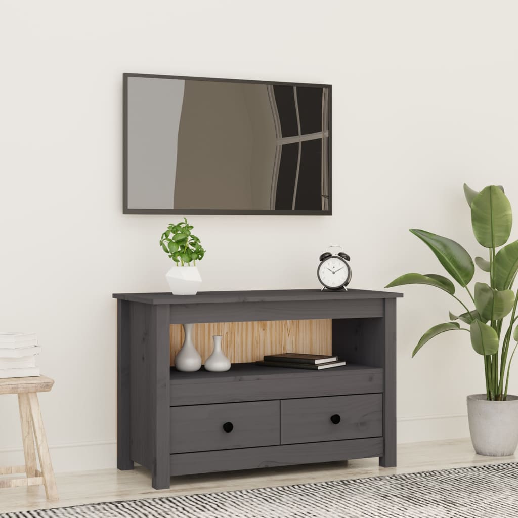 Solid pine TV cabinet 79x35x52 cm