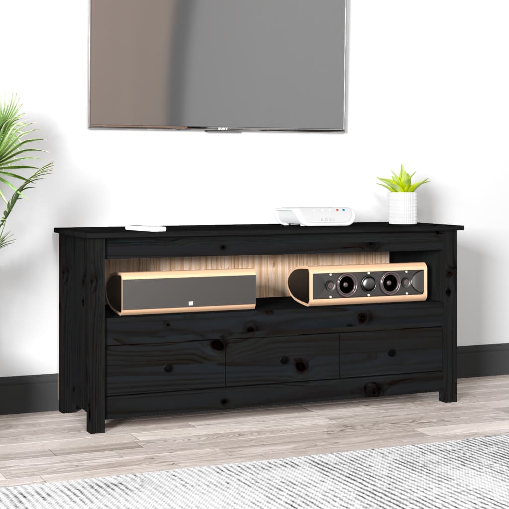 Solid pine TV cabinet 79x35x52 cm