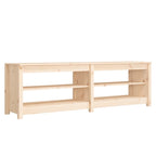 Zapatero de madera maciza de pino 160x36,5x50 cm