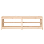 Zapatero de madera maciza de pino 160x36,5x50 cm