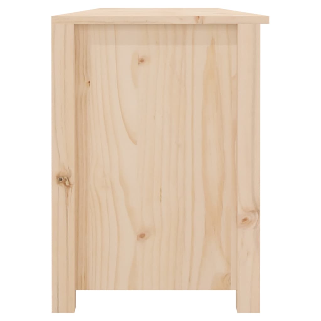 Zapatero de madera maciza de pino 160x36,5x50 cm