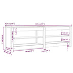 Zapatero de madera maciza de pino 160x36,5x50 cm