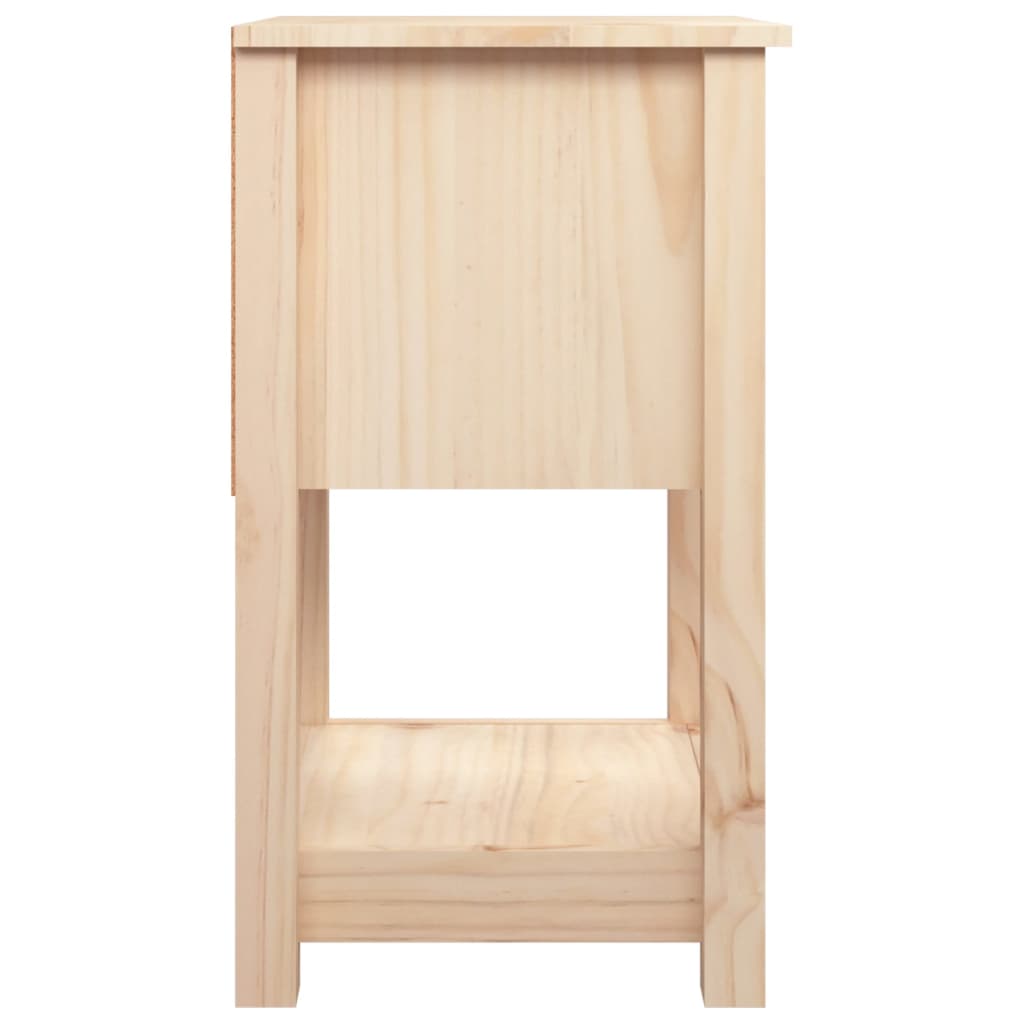 Mesitas de noche 2 uds madera maciza de pino 40x35x61,5 cm