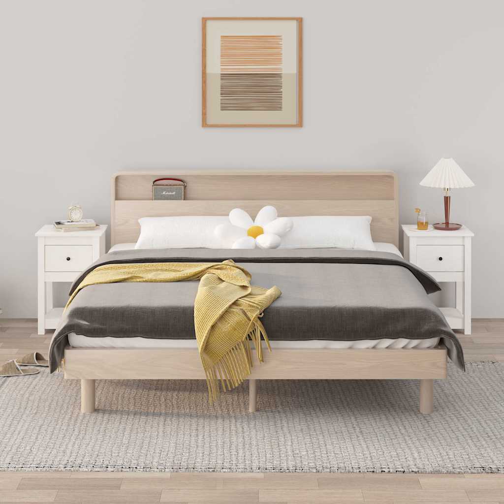 Mesitas de noche 2 uds madera maciza de pino 40x35x61,5 cm