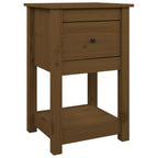 Mesitas de noche 2 uds madera de pino marrón miel 40x35x61,5 cm