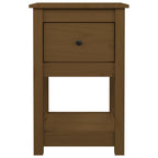Mesitas de noche 2 uds madera de pino marrón miel 40x35x61,5 cm
