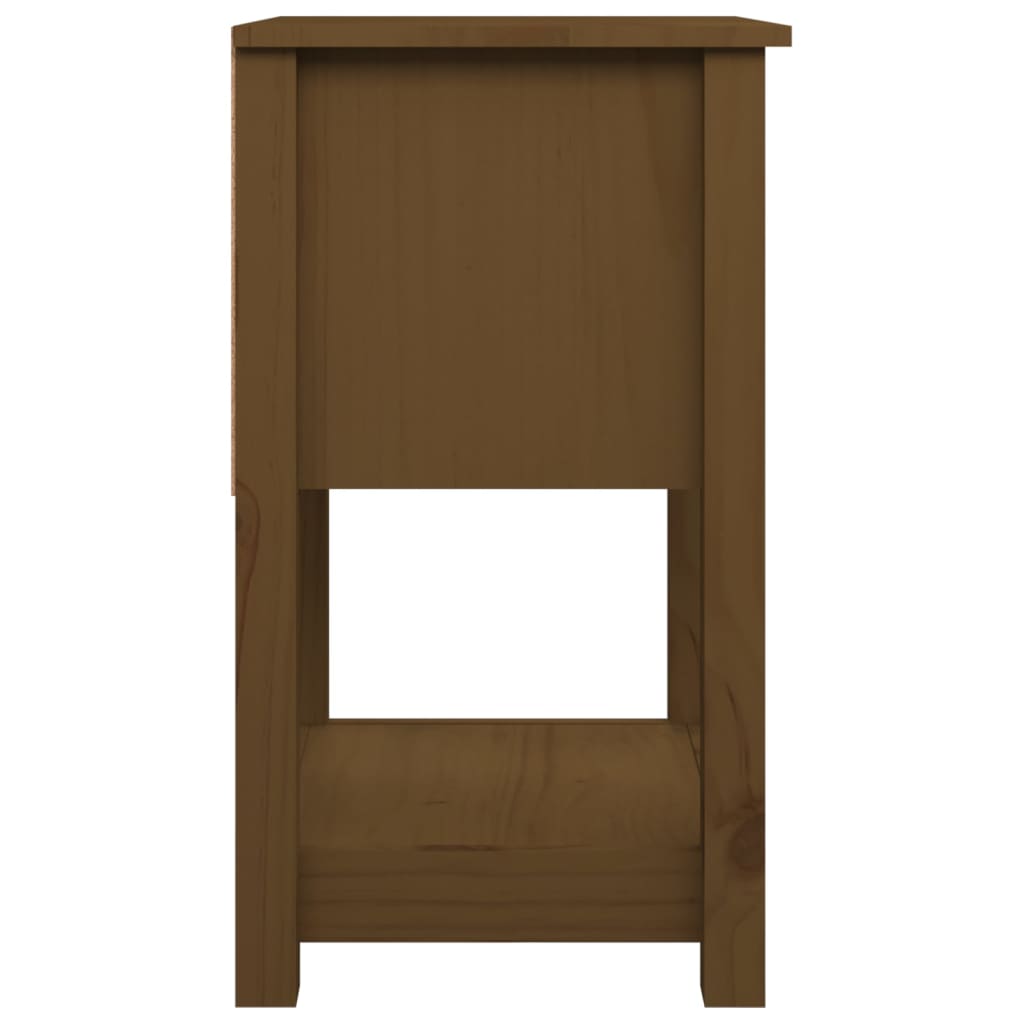 Mesitas de noche 2 uds madera de pino marrón miel 40x35x61,5 cm