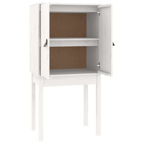 Aparador alto madeira maciça de pinho branco 60x40x120 cm