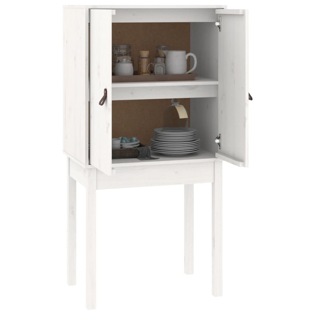 Aparador alto madera maciza de pino blanco 60x40x120 cm