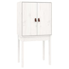Aparador alto madera maciza de pino blanco 60x40x120 cm